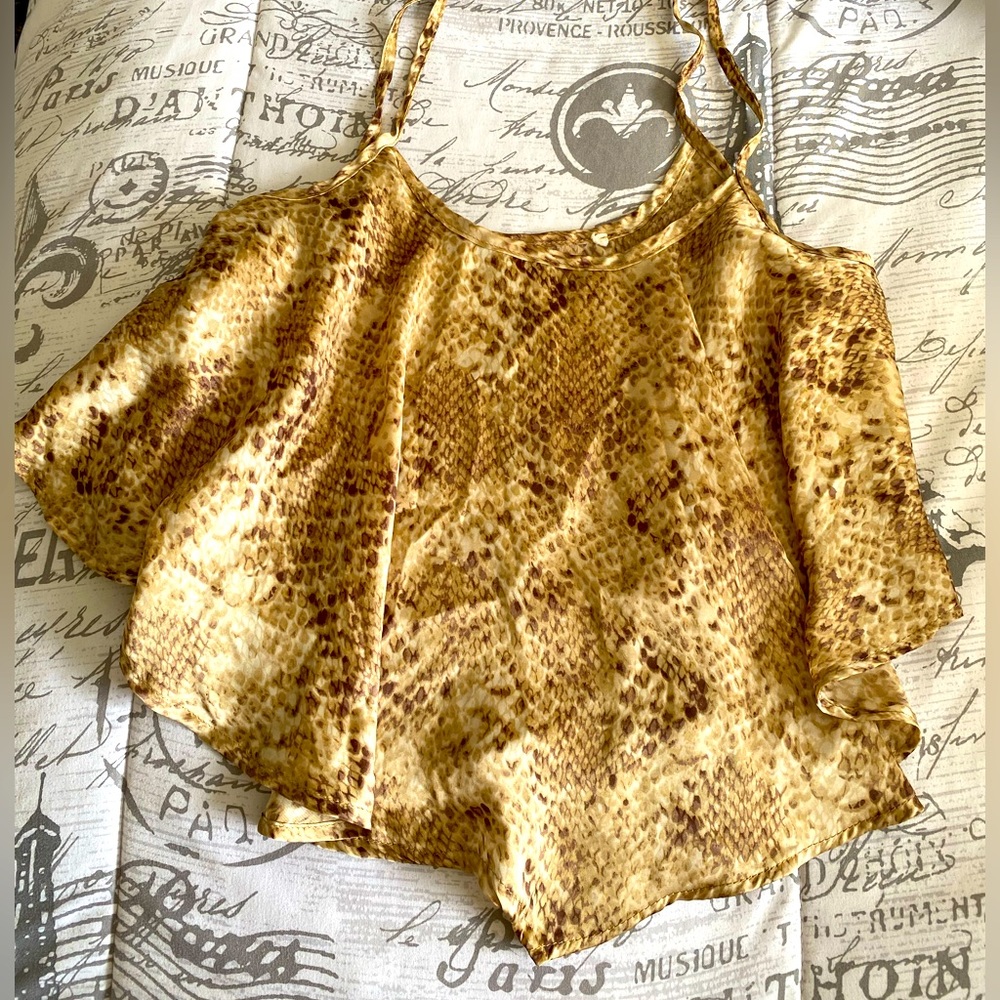 Snake print crop top